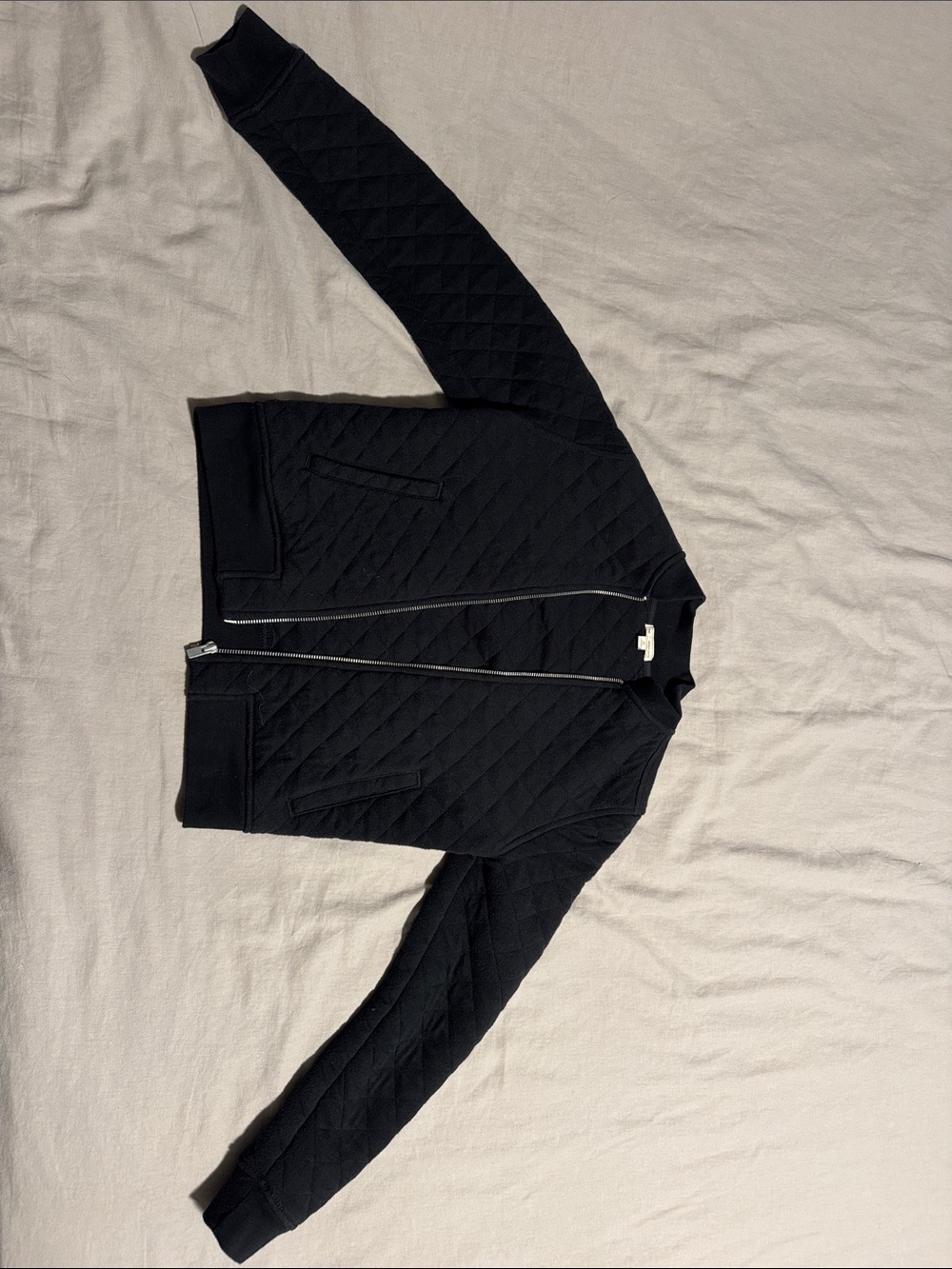 GAP Black Quilted Bomber Jacket - Women's